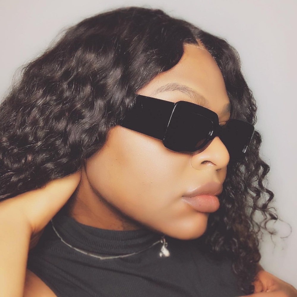 Brand Designer Square Wide Temples Punk Sun Glasses Shades Female UV400 Oculos